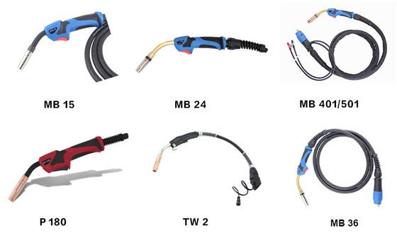 24KD Gas Cooled Co2 Mig Mag Welding Torch 3m 4m 5m With Euro Connector
